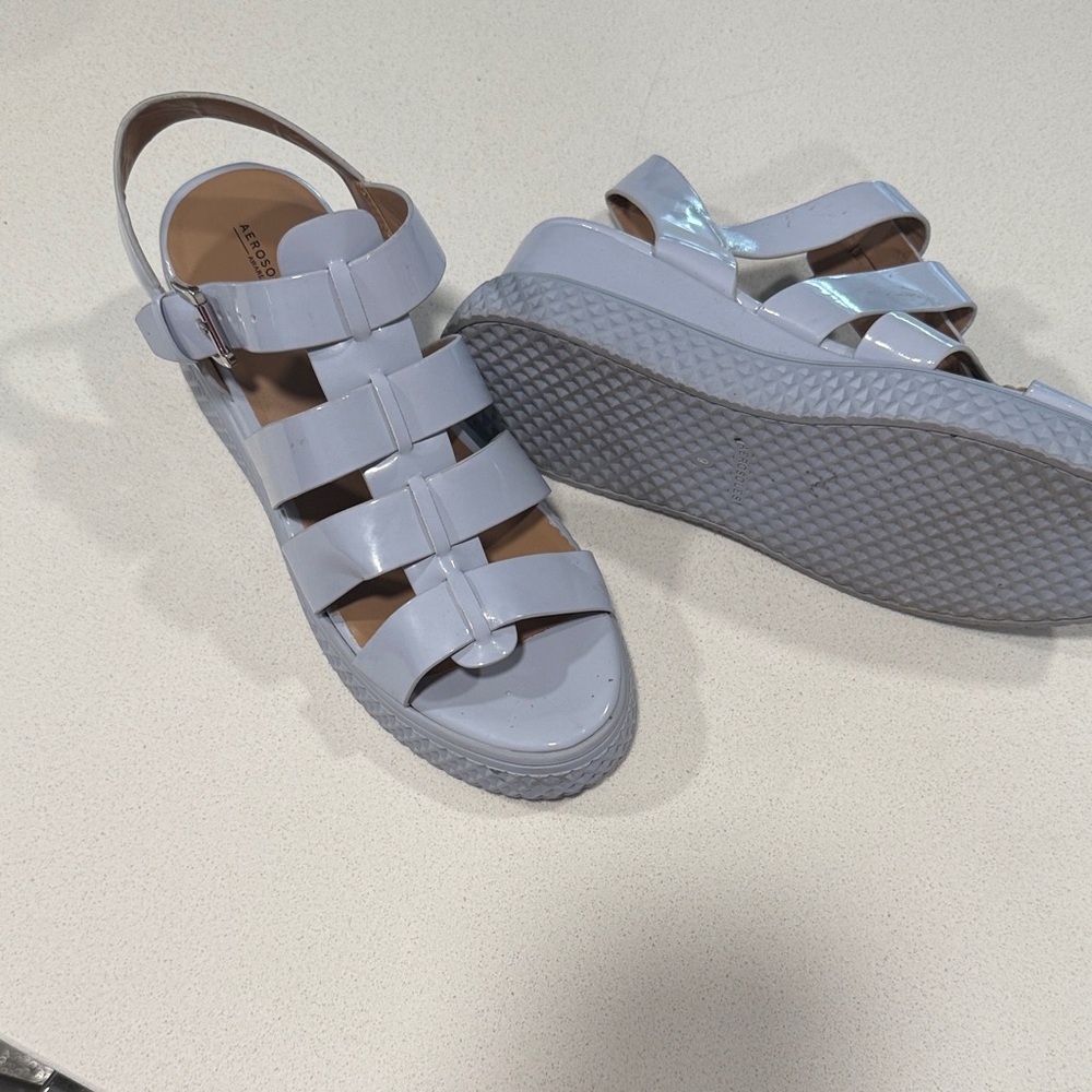 A2 By Aerosoles Women's Light Gray Strappy Sandals